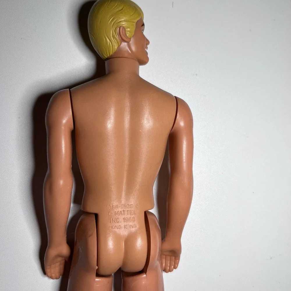 Vintage Malibu Sun Loving‎ Ken Doll 1968 Molded Blonde Blue Eyes Swivel Waist